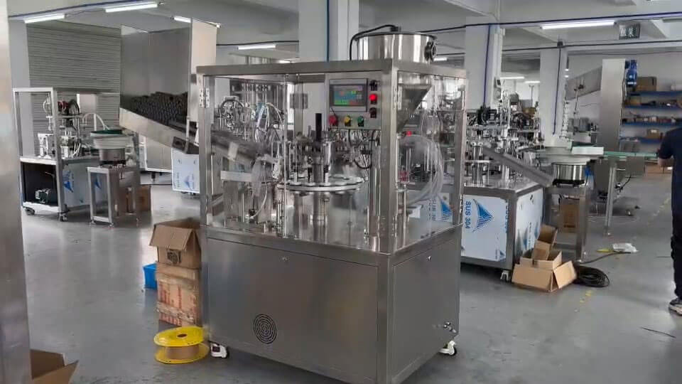 Economy Aluminium Tube Filling and Crimping Machine TFS-40B Video